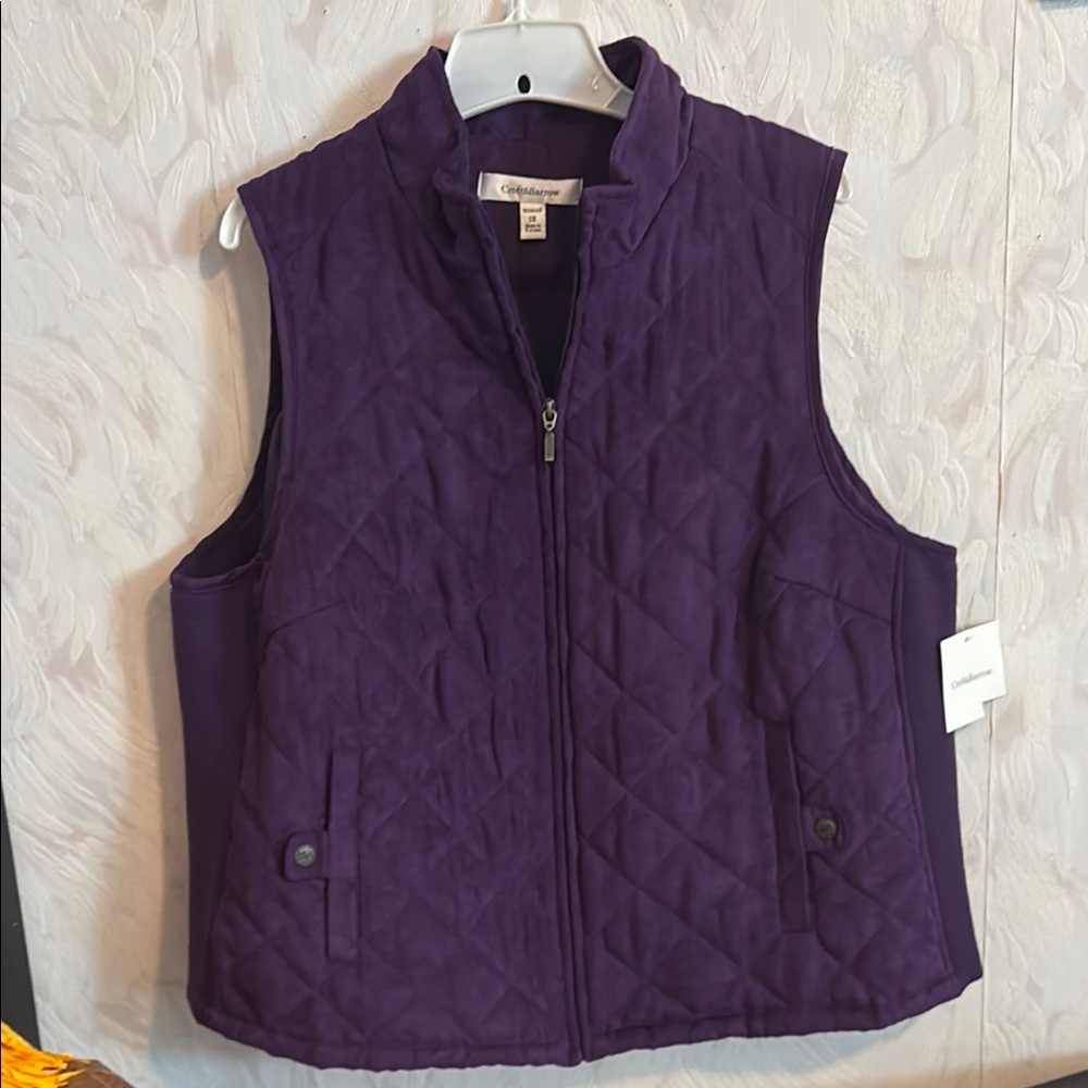 Croft &Barrow Rich Purple Quilted Vest